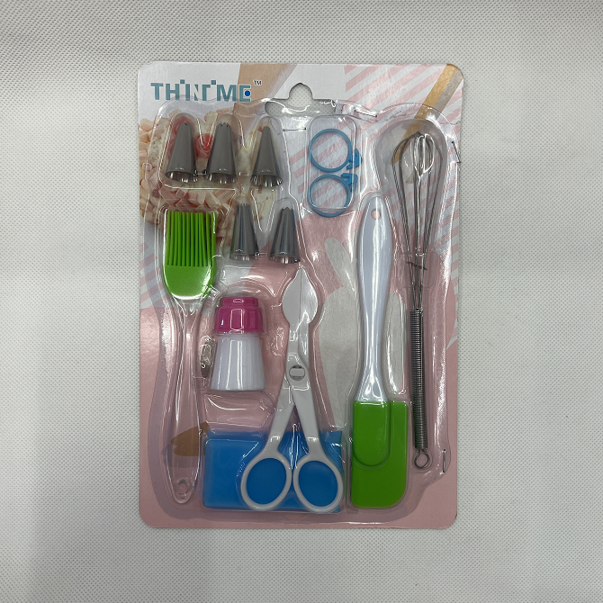 Patterned mouth set Stainless steel plastic nipple baking set Home cake Dim sum biscuit making gadget