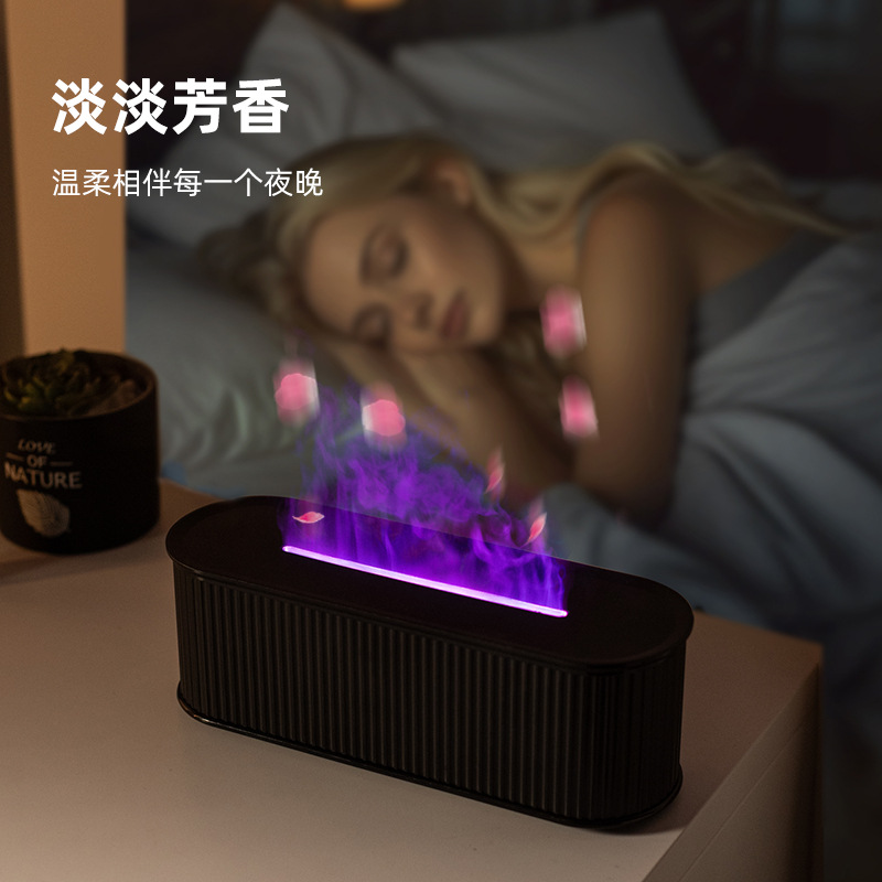 New Cross border Colorful Flame Aromatherapy Machine Desktop Small Humidifier Aromatherapy Machine Home Atmosphere Light Hydration and Fragrance Expansion Machine