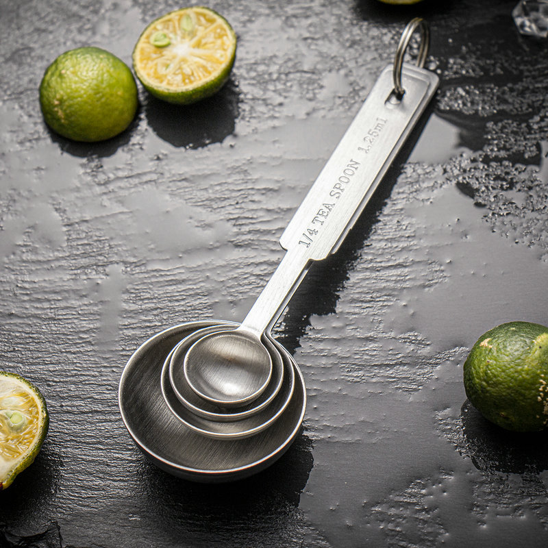 Stainless steel measuring spoon 7-piece set coffee spoon with scale baking milk powder measuring spoon set seasoning measuring spoon kitchen baking