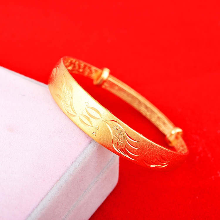 Sandblasting New Product Vietnam Sand Gold 12mm Starry Sky Push Pull Bracelet for Women Meteor Shower Adjustable Bracelet Wholesale