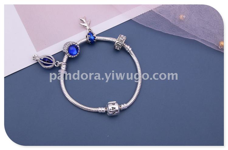 Romantic DIY glass zircon pendant, bracelet, crystal bracelet, couple's love bracelet, personalized handmade bead bracelet