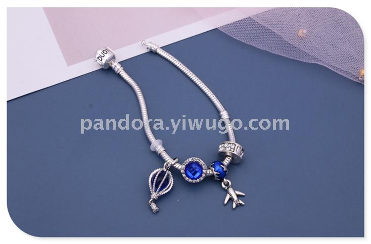 Romantic DIY glass zircon pendant, bracelet, crystal bracelet, couple's love bracelet, personalized handmade bead bracelet