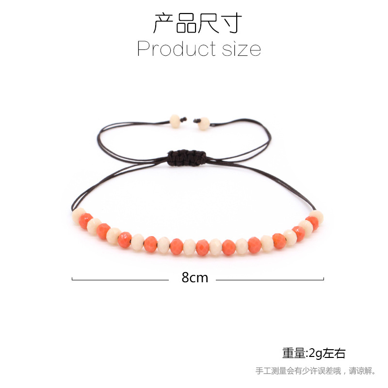 Korean creative DIY handmade rope woven crystal bracelet for women, fashionable, simple and versatile bracelet for women, small accessories for women