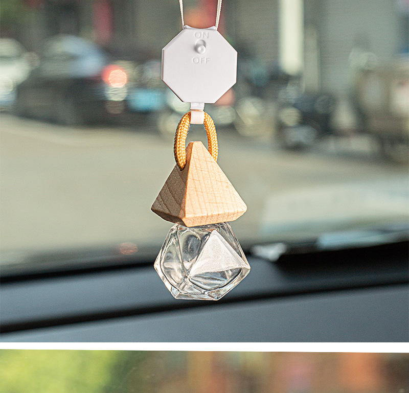 Easy pull buckle, retractable buckle, car mounted fragrance bottle, car mounted fragrance pendant, diamond shaped perfume bottle, car accessories