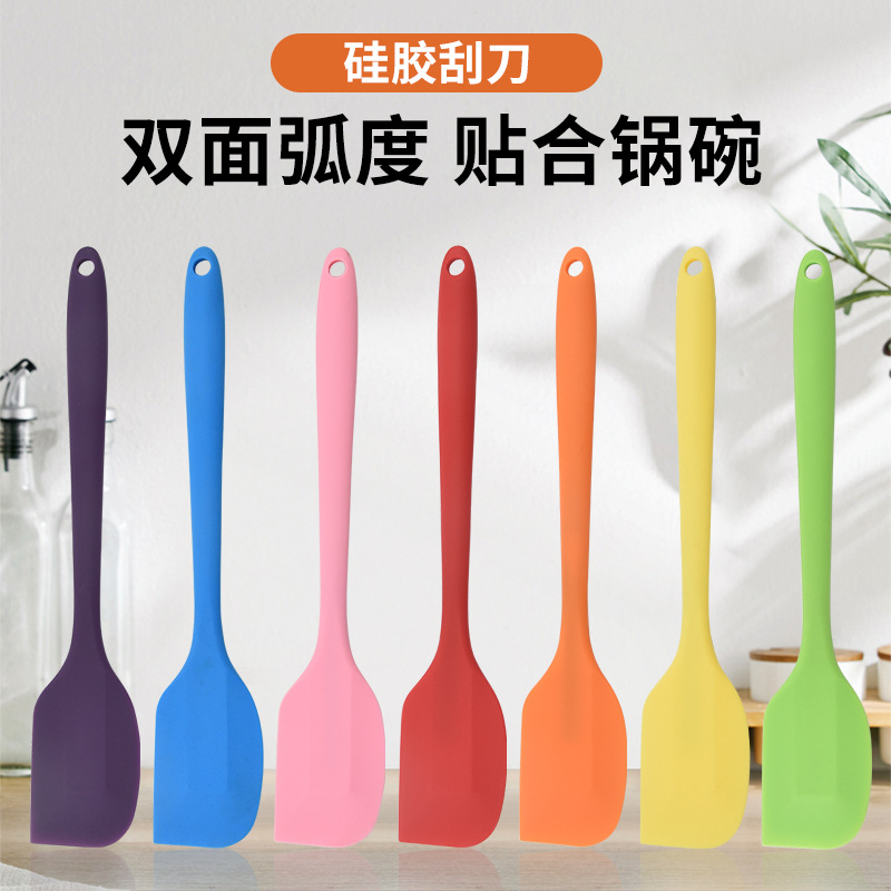 One piece silicone scraper for household kitchen cake, cream spatula, size, butter mixer, baking tool
