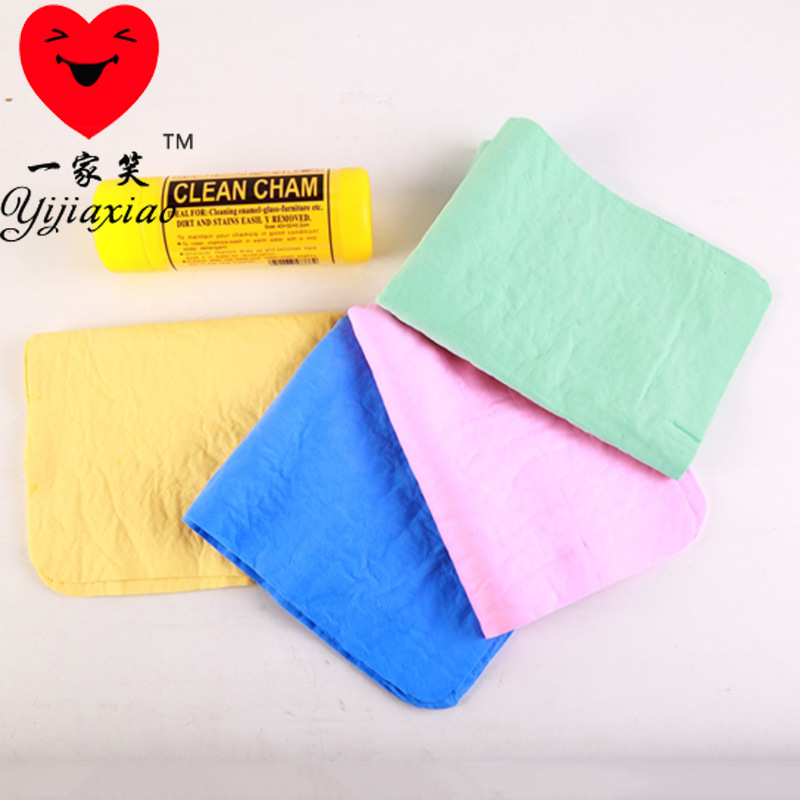 Deer skin towel, absorbent towel, car towel, pet towel, dual-use cleaning product for home and car, small size 43 * 32 with bucket