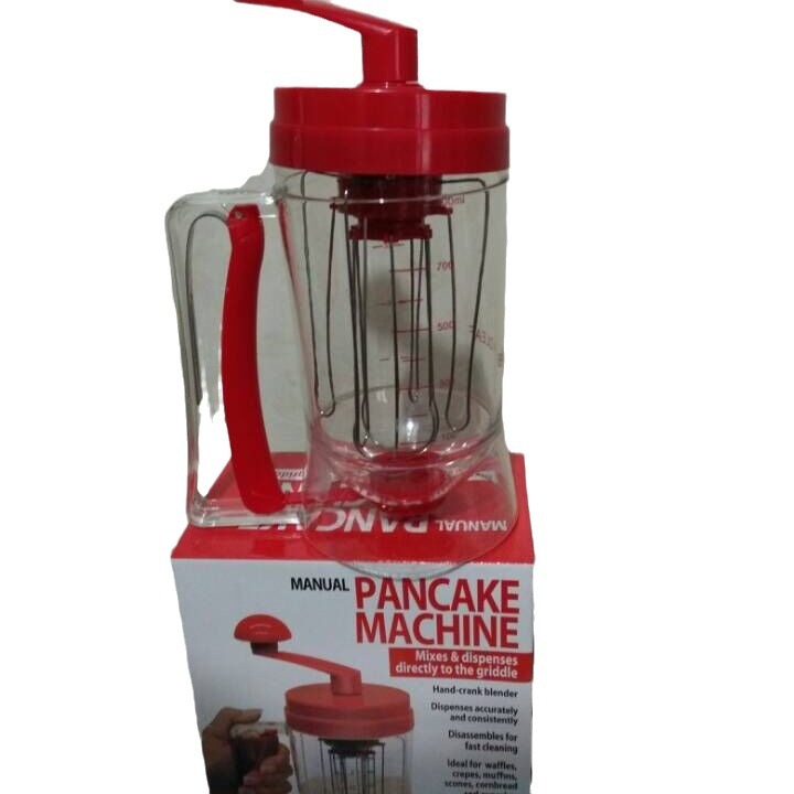 Hand cranked batter cup pancake machine, manual liquid separator, baking tool, distributor, leaking cup, stirring cup