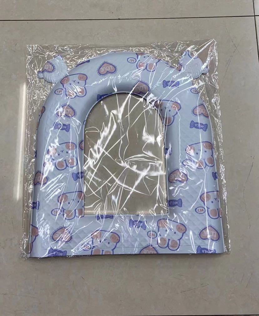 EVA waterproof toilet seat cushion for all seasons, spring version, home toilet seat trap, adhesive type, washable, winter