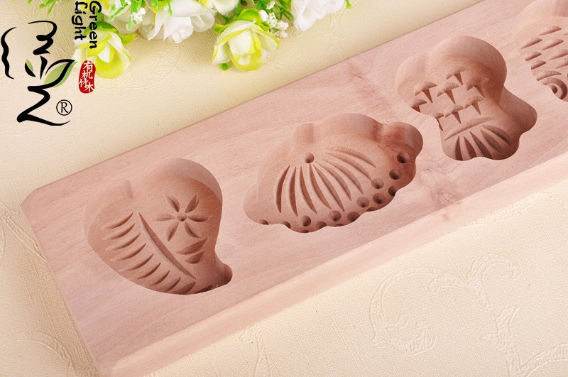Green light cake mold New multi shape wooden mold Cong you bing mold Korean kitchen supplies wholesale