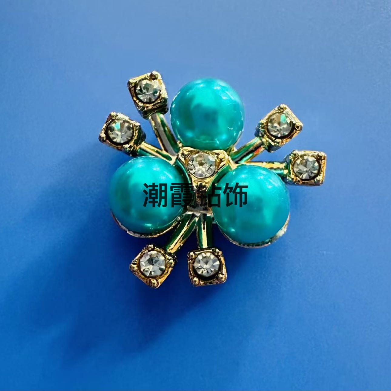 Baroque style three pearl alloy flower centerpiece accessories, flower plate buckles, DIY necklaces, bracelets, materials