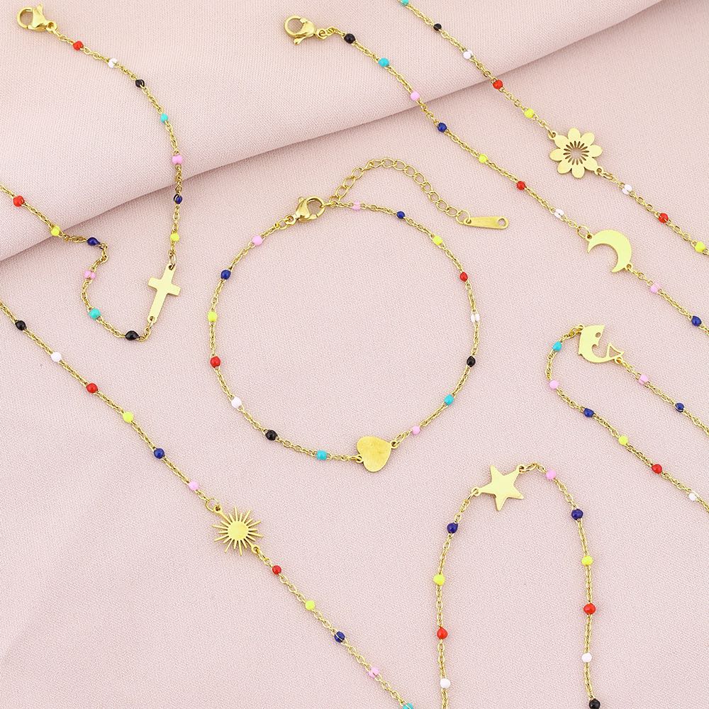 Cross border hot selling stainless steel color bracelet, versatile and high-end for women, couple's titanium steel geometric bracelet bracelet bracelet accessories