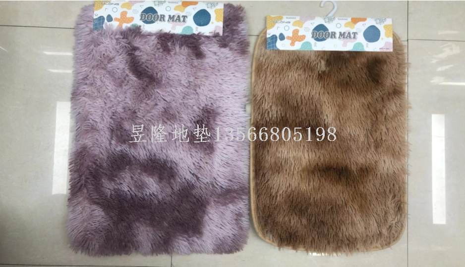 Factory direct sales carpet mats, floor mats, anti slip mats, bathroom mats, entrance door mats, tie dyed long silk wool