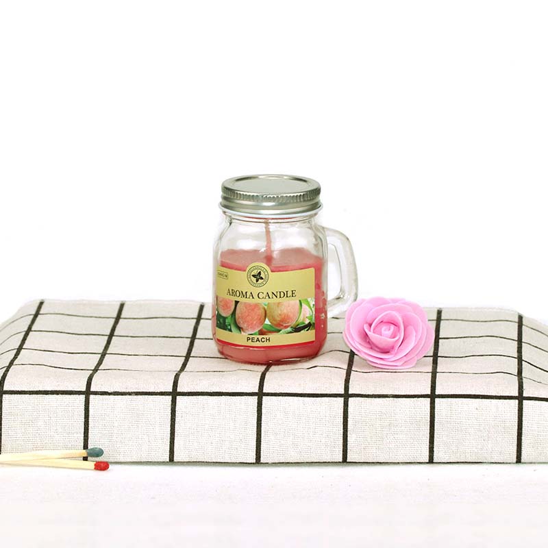 Glass Aromatherapy Candle Set Small Handle Household Candlelight Aromatherapy Candle Set Six Decorative Craft Candles