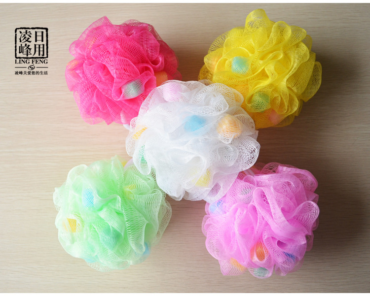 Korean version of foreign trade large bath ball, bath flower bath ball, colorful high-quality bath ball flower scrubbing bath artifact, bath products
