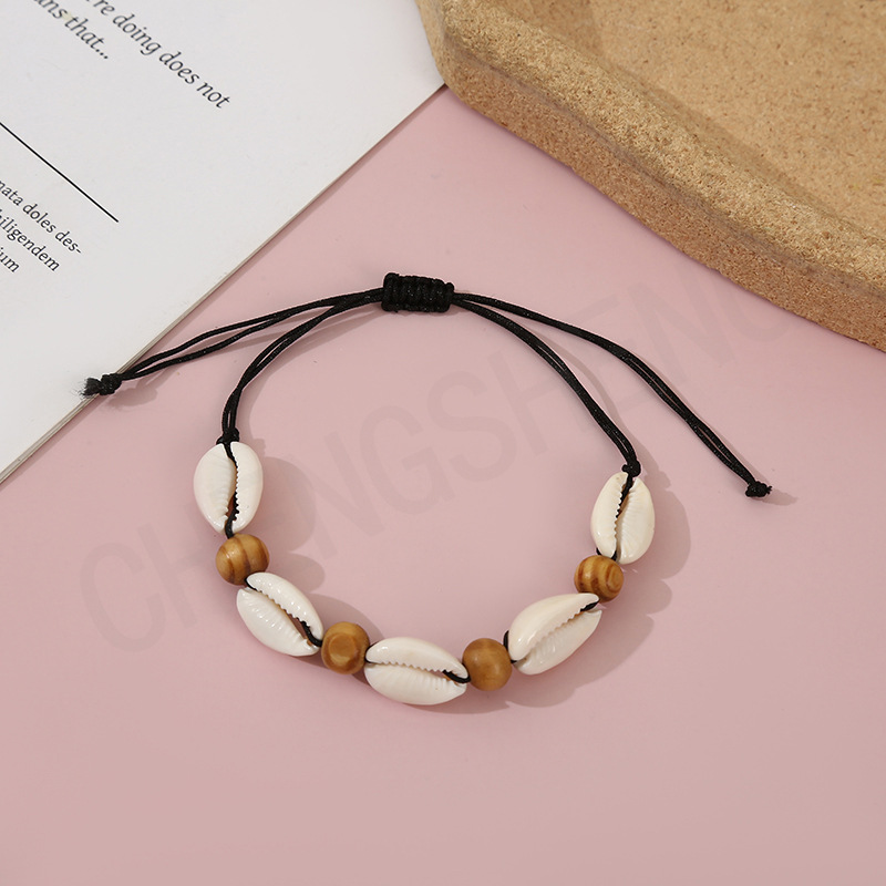 Cross border Ins style pearl shell weaving bracelet DIY turquoise bead jewelry women's versatile accessory set