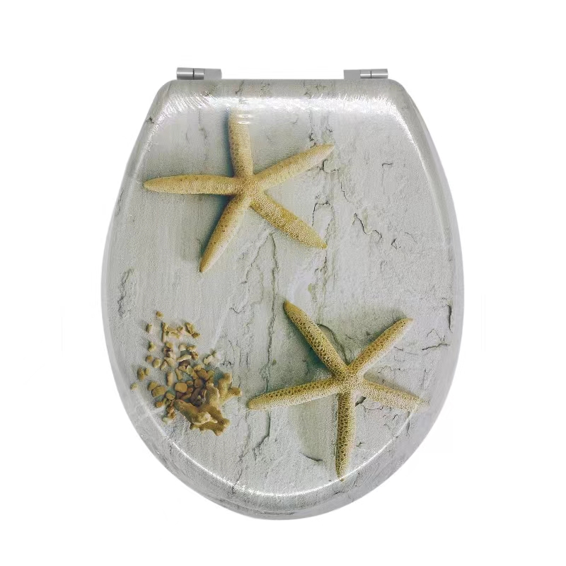 Foreign trade 18 inch wooden printed toilet seat, toilet seat, household toilet