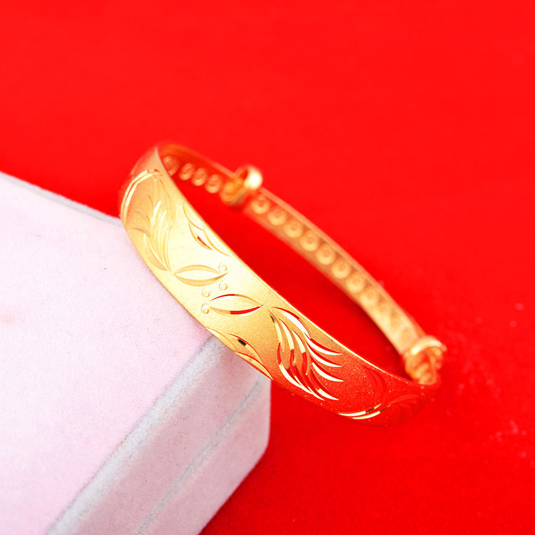 Sandblasting New Product Vietnam Sand Gold 12mm Starry Sky Push Pull Bracelet for Women Meteor Shower Adjustable Bracelet Wholesale