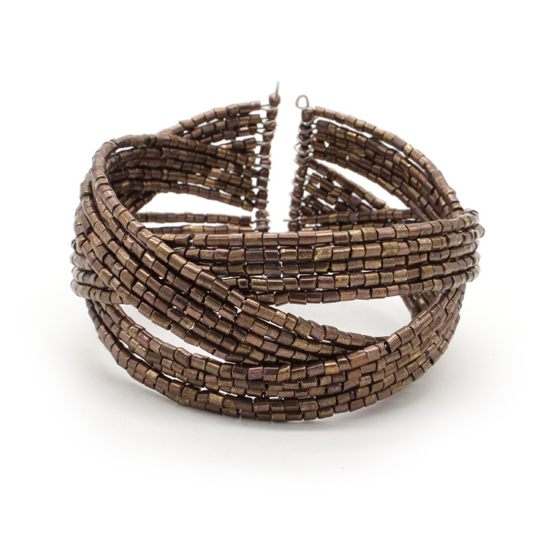 European and American ethnic style rice bead woven bracelet punk style fashion personality handmade bead multi-layer bracelet jewelry wholesale