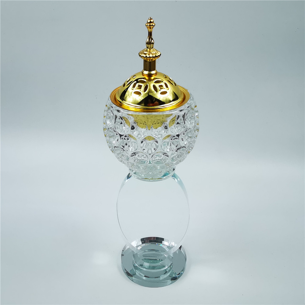 Home Furnishings Crystal Incense Burner Aromatherapy Burner Incense Burner Charcoal Burner Muslim Halal Arab Factory Direct Sales