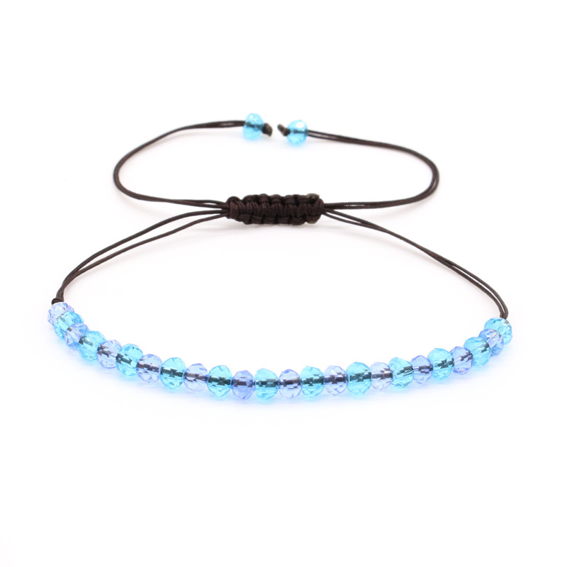 Korean creative DIY handmade rope woven crystal bracelet for women, fashionable, simple and versatile bracelet for women, small accessories for women