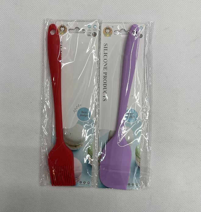 Silicone brush set, barbecue oil brush, baking scraper, household kitchen tool, heat-resistant and non shedding silicone barbecue brush