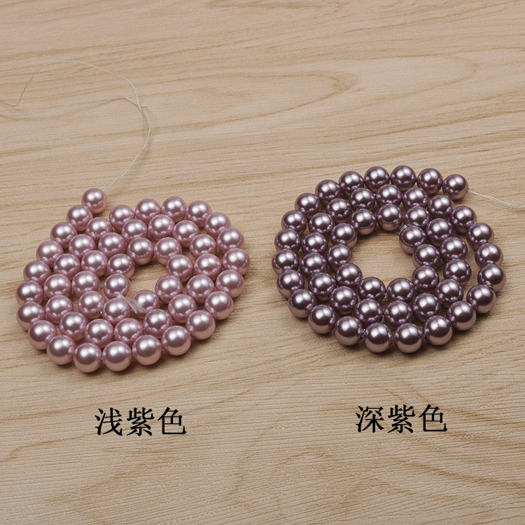 Spot wholesale high imitation Nanyang shell pearls imitation natural colored shell necklaces bracelets DIY naked bead accessories