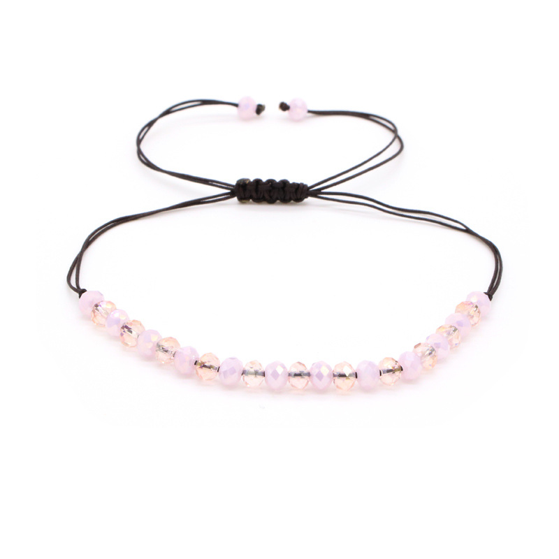 Korean creative DIY handmade rope woven crystal bracelet for women, fashionable, simple and versatile bracelet for women, small accessories for women