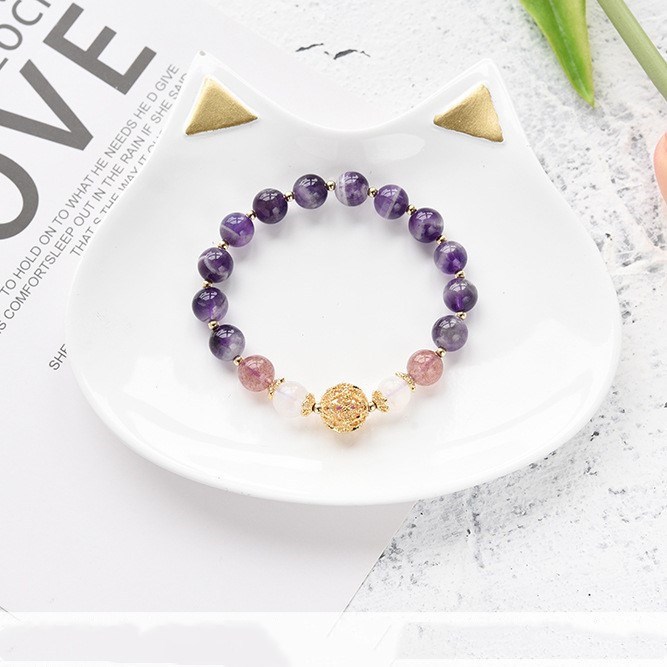 Jewelry Natural Amethyst Bracelet Female Original Romantic Birthday Gift DIY Jewelry