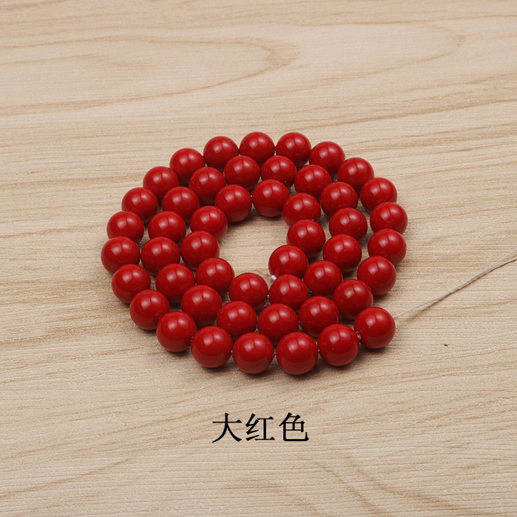 Spot wholesale high imitation Nanyang shell pearls imitation natural colored shell necklaces bracelets DIY naked bead accessories