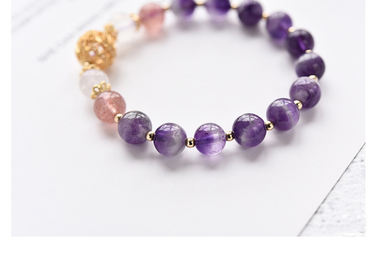 Jewelry Natural Amethyst Bracelet Female Original Romantic Birthday Gift DIY Jewelry