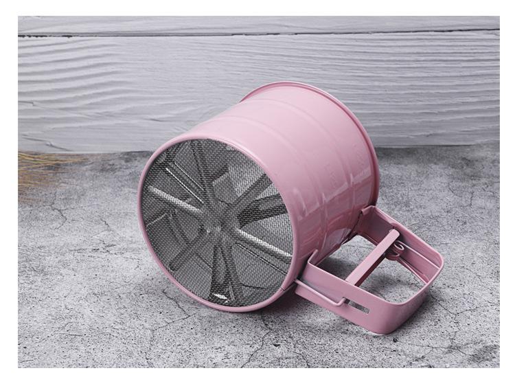 Small Tool Kitchen Flour Sieve Manual Baking Utensils Color Spray Paint Stainless Steel Handheld Small Cake