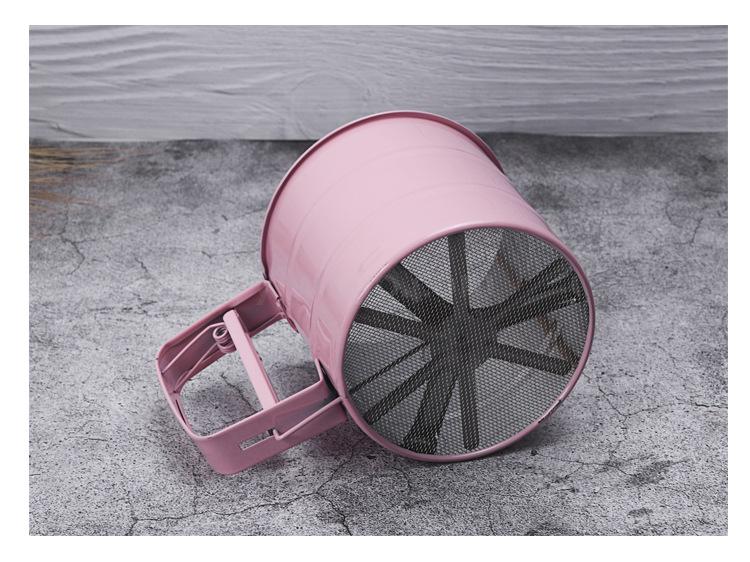 Small Tool Kitchen Flour Sieve Manual Baking Utensils Color Spray Paint Stainless Steel Handheld Small Cake
