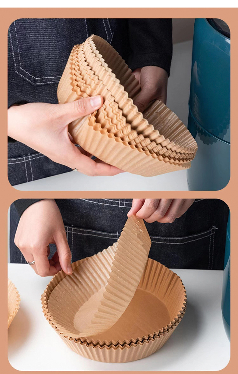 Air fryer special paper double-sided silicone oil paper pad paper baking barbecue household food silicone oil paper circular paper tray