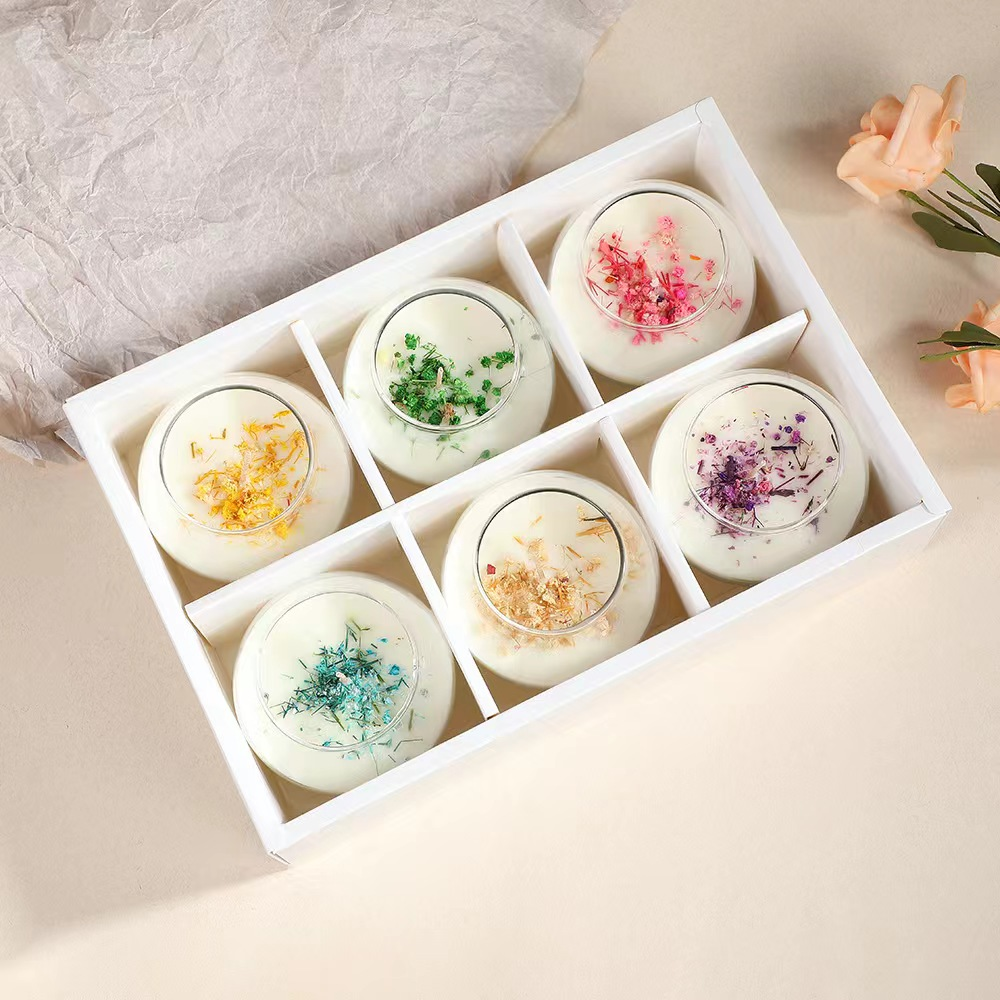 New personalized large round cup dried soybean wax aromatherapy candle wholesale household ornaments
