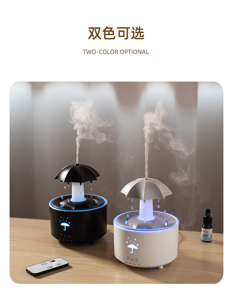 Rotating Raindrop Aromatherapy Machine, Heavy Fog Capacity, Home Office Essential Oil Fragrance Expansion, Desktop Colorful Aromatherapy Humidifier