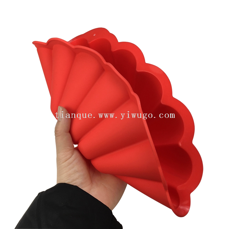 Silicone Qifeng Cake Mold for Household Oven Utensils Baking Mold Anti slip Thick Circular Kitchen Cake Mold