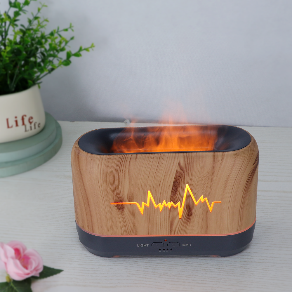 Creative flame aromatherapy machine, bedroom bedside table small night light, home office humidifier