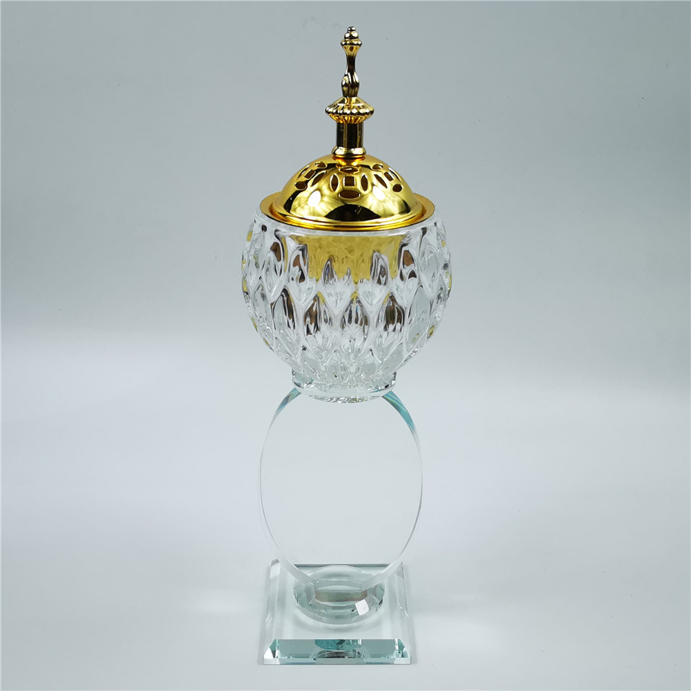 Home Furnishings Crystal Incense Burner Aromatherapy Burner Incense Burner Charcoal Burner Muslim Halal Arab Factory Direct Sales