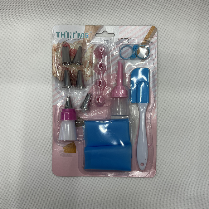 Patterned mouth set Stainless steel plastic nipple baking set Home cake Dim sum biscuit making gadget