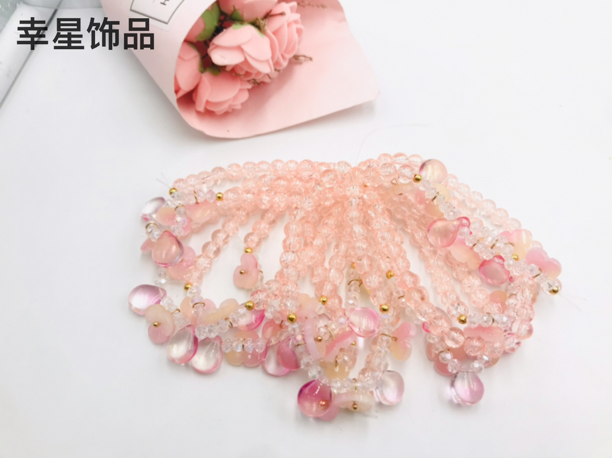 Crystal bracelet, best friend bracelet, summer jewelry, bead pendant, chain bracelet