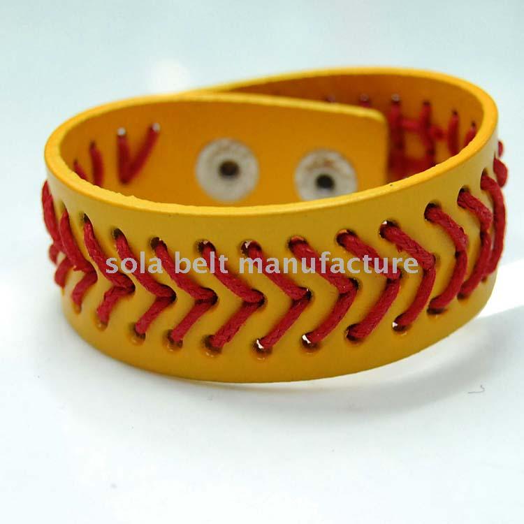 Wire bowling bracelet, leather bracelet, men's and women's simple handmade personalized bracelet, rugby sports bracelet