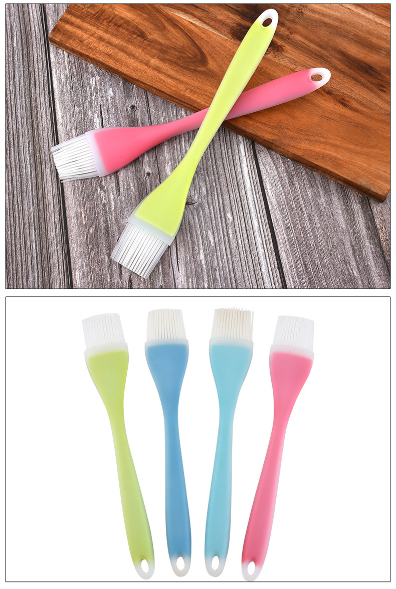 【 Yuexi Kitchen 】 Large all inclusive semi transparent silicone brush, barbecue brush, baking cream butter brush