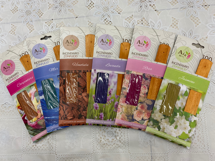 100 aromatherapy sticks with wooden boards (6 flavors/set)