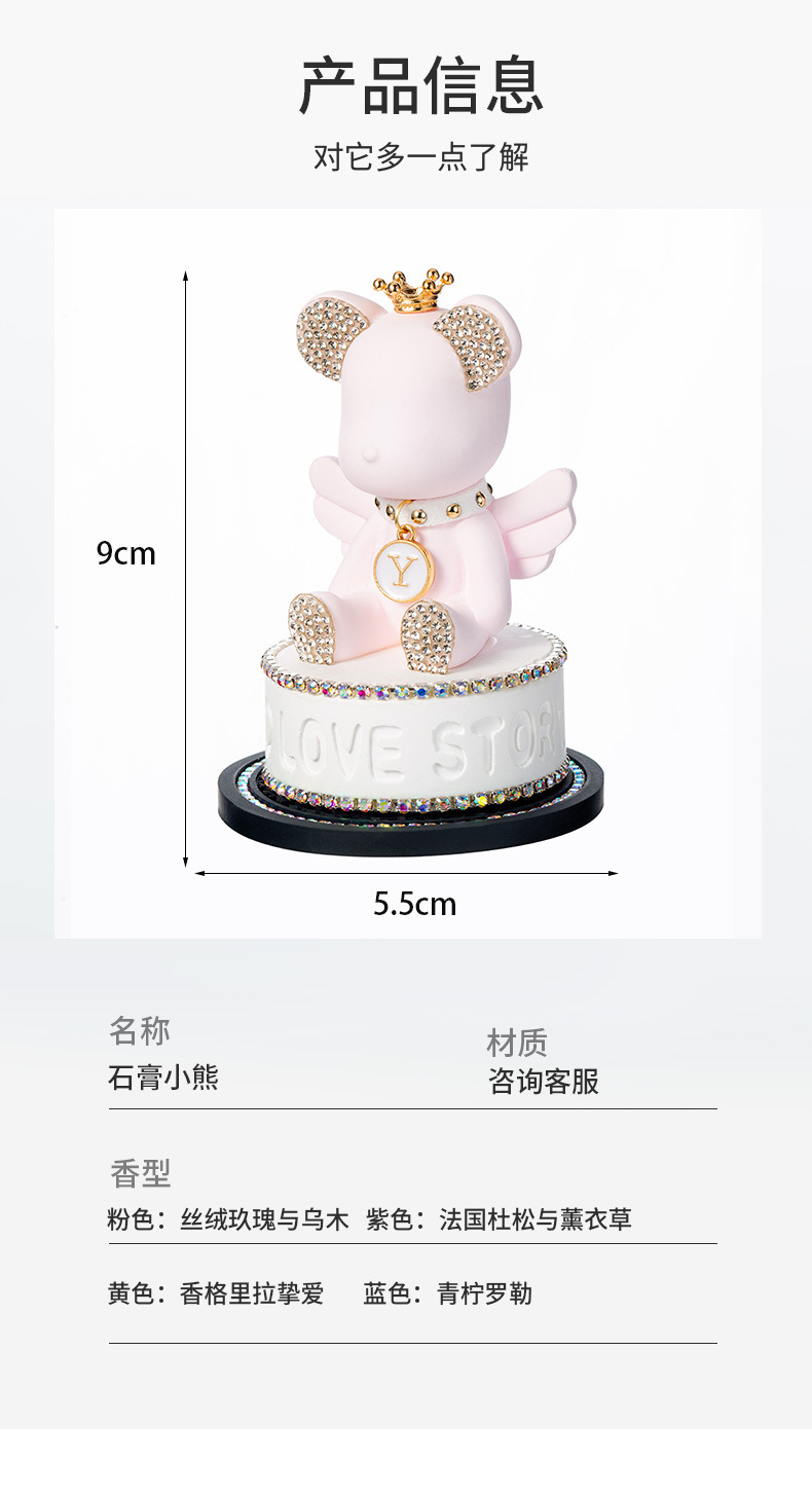 New Bear Car Decor Deodorizing Aromatherapy Decoration Cartoon Aromatherapy Deodorizing Aromatherapy Decor Wholesale