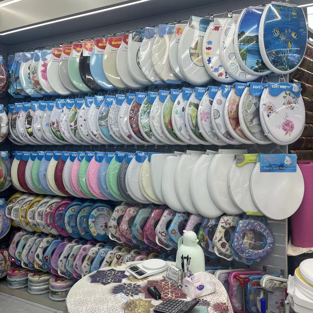 Foreign trade 18 inch wooden printed toilet seat, toilet seat, household toilet