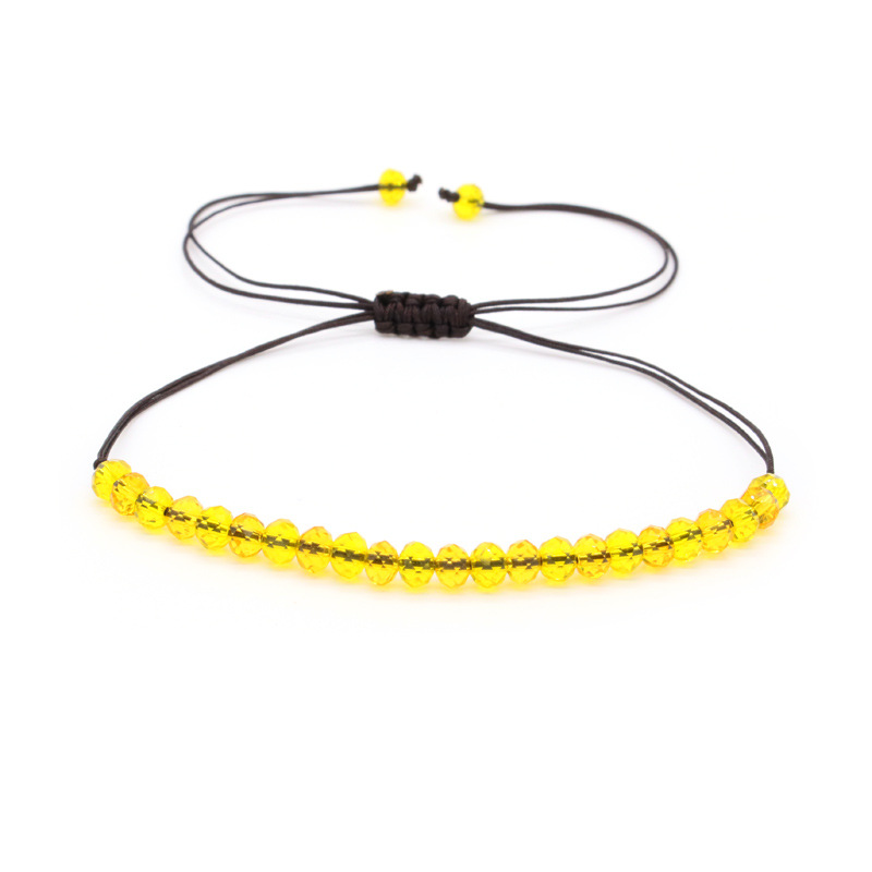 Korean creative DIY handmade rope woven crystal bracelet for women, fashionable, simple and versatile bracelet for women, small accessories for women