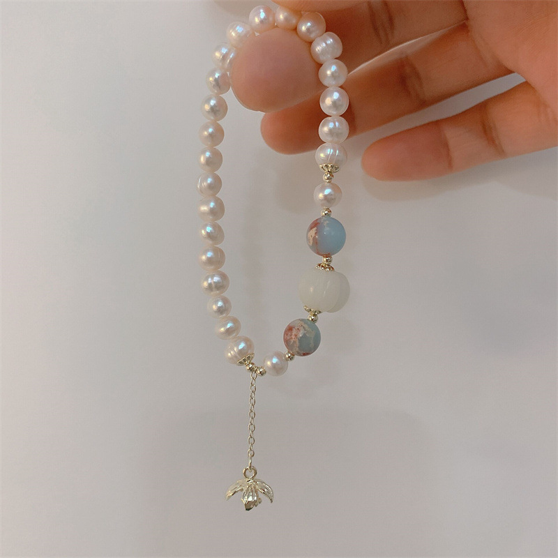 Shoushan Stone Plus Freshwater Pearl Bracelet Spring/Summer New Style Fashionable Charm Sweet and ladylike Style Pearl Gift Bracelet