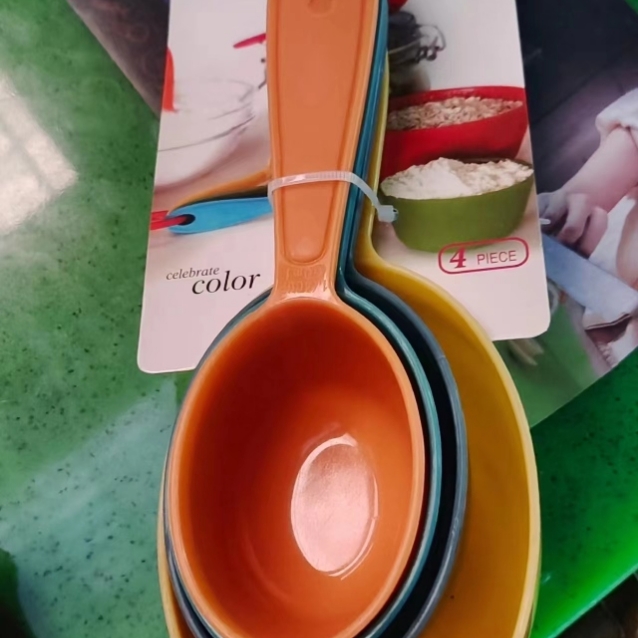 Baking measuring spoon, scale measuring spoon set, colored plastic measuring spoon, baking tool, fabric seasoning spoon, measuring cup
