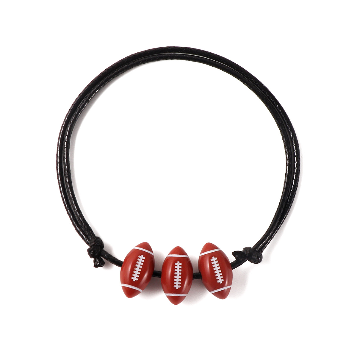 Woven basketball, football, and rugby bead bracelet set exclusively for cross-border Amazon hot selling ball bracelets