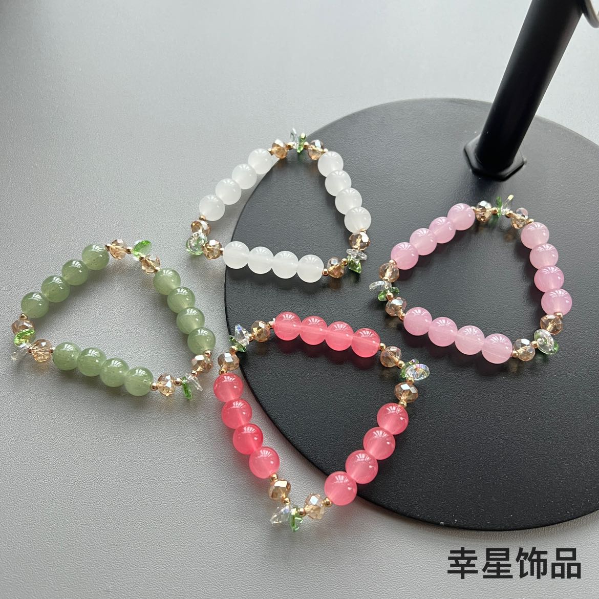 Small and niche colored bracelets, stone bursting beads, crystal bracelets, high-sensitivity bracelets, bracelets, accessories, jewelry, gifts